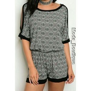 Midi Short Sleeved With Slits Romper